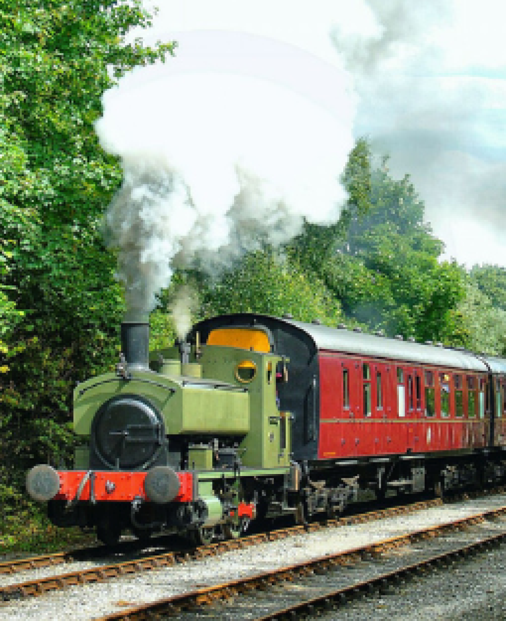 An old fashioned steam train