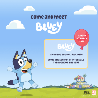 Bluey jumping in a promotional scene