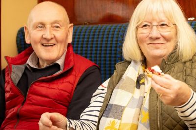 Enjoying a scone